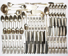 WMF Besteck Modell 900 Fächer Fächermuster versilbert 95 Teile für 12 Personen