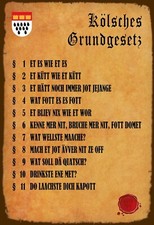 Top-Schilder, versch. Größen, Kölsche Grundgesetz, FUN, Köln, Neu & ovp