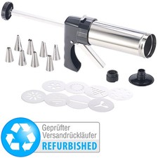Rosenstein & Söhne Edelstahl-Gebäckpresse & -Garnierspritze, Versandrückläufer