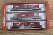 Spur N Fleischmann 825201 3teiliges SBB Cargo Crossrail Container Set in OVP