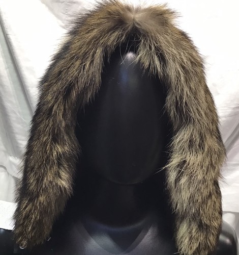 New raccoon fur hooded edge