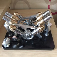 Powerful Hot Air Stirling Engine Motor Toy Micro Electricity Generator V4 Engine