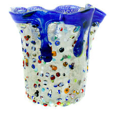 Murano Glas Vase Kunst Blau