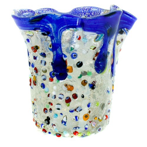 Murano glas vase kunst blau - glas,