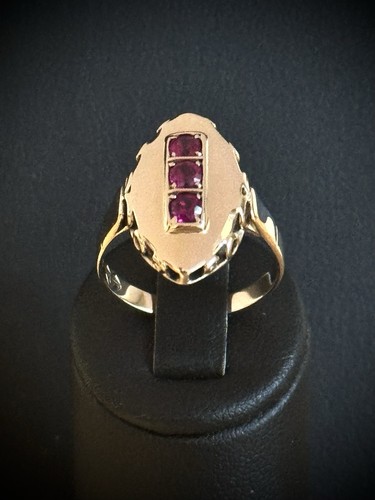 Goldring mit rubin gold 333 - goldring,