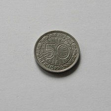 WEIMAR: 50 Reichspfennig 1935 F, J. 324, vorzüglich/prägefrisch