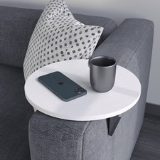B-Ware Couch-Tablett Armlehne, Einstellbarer Sofa-Tablett, Getränkehalter, ⌀35cm