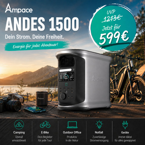 Ampace andes 1500 tragbare - ampace,