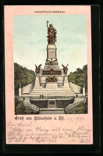 Ansichtskarte rüdesheim - ansichtskarte, a