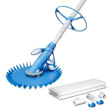 Wiltec automatischer Poolreiniger inkl. 12 Schläuche Poolsauger Pool Bodensauger