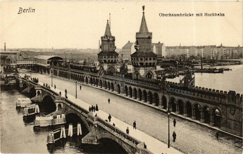 Berlin oberbaumbrücke - ak,