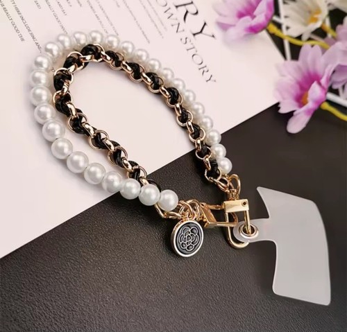 Telefon lanyard leder perle - lanyard,