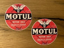 2x MOTUL Aufkleber Vintage Öl