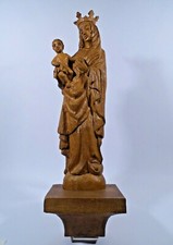 Madonna mit Kind Mondsichelmadonna Eiche handgeschnitzt Bildhauer Ebbes Kevelar 