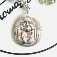 THOMAS SABO RAR Anhänger großer Buddha Mönch Relief oval  Kette möglich TOP