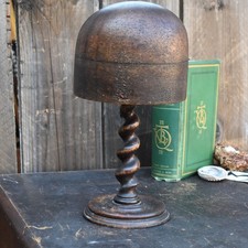 Antike Müller Hutform Block Kurzwaren Gerste Twist Perücke Aufsteller