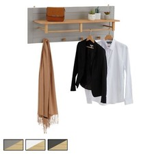 Garderobe aus Kiefer mit 4 Kleiderhaken Hängegarderobe aus Massivholz Landhaus