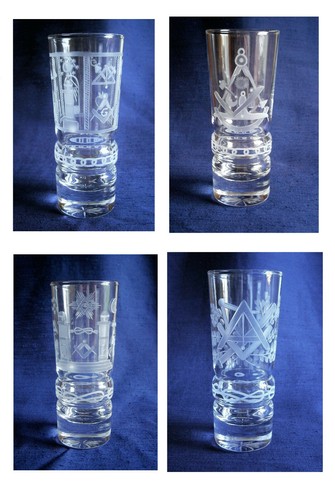 Logen glas kanone - logen-glas, m
