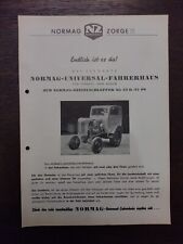 Original Normag Verkaufsprospekt "Universal Fahrerhaus" Schlepper Prospekt