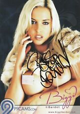 Signierte Autogrammkarte Biggi Bardot 10 x 15 cm