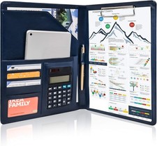 Schreibmappe A4 Leder Mappe