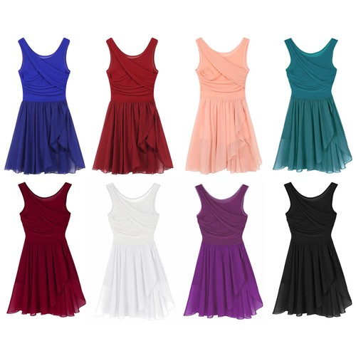 Damen chiffon kleid ärmellos - chiffon,