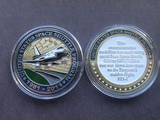 STS-1 geflogene Medaille, emaillierte Medaille, Space Shuttle Columbia, sehr selten!