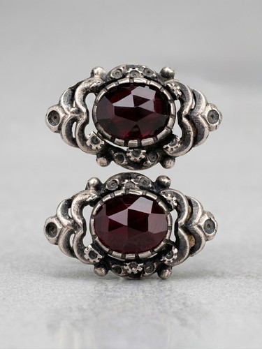 Vintage granat ohrringe 835 - granat,