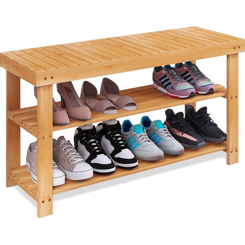 Schuhbank bambus schuhregal - bambus,