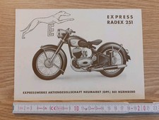Original Werbung EXPRESS Radex 251, Motorrad, Zweitakter, Nürnberg, 50er Jahre