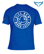 iQ Classic T-Shirt Dive Now Work Later S M L dark-blue blau Company Neu