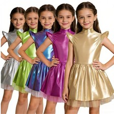 Mädchen Alien Kleid Metallic