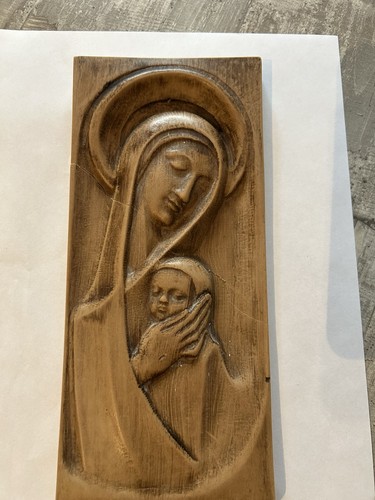 Holzrelief wandbild madonna - wandbild,