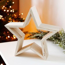Deko holzstern 17cm - deko,