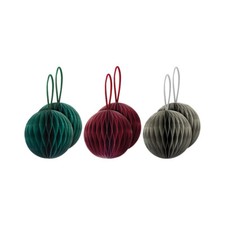 Remember Baumschmuck - Kugeln - 6er-Set - Weihnachtskugeln - aus Pappe - NEU