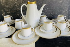 Thomas Rosenthal Kaffeeservice mit Goldrand für 8 Personen Porzellan