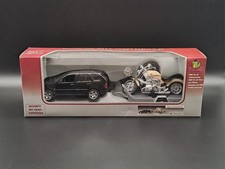 WELLY / PLAYLAND 1:32 BMW X5 mit Friktionsmotor + Motorrad + Anhänger mit OVP 