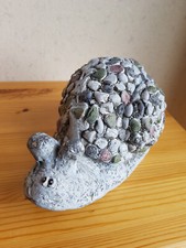 ?Schnecke Kunststein Steinoptik für Garten Balkon Terrasse Gartenfigur?#a24