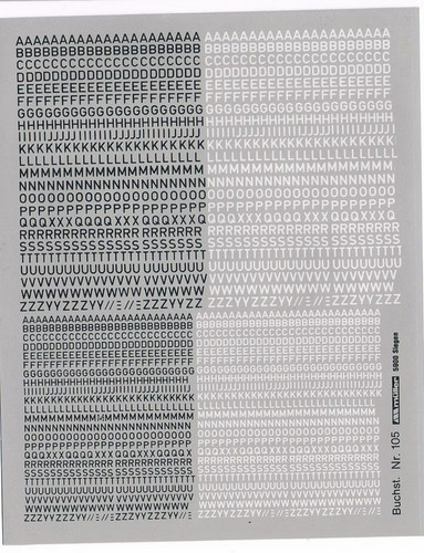 Decals buchstaben - 1:87, "buchstaben