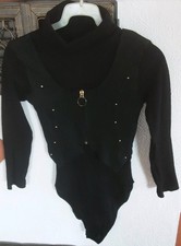 Damen Body Bodysuit Langarm Rolli Duponti schwarz XS 34 Sehr guter Zustand