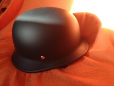 Schwarzer Vintage Motorrad Halbhelm