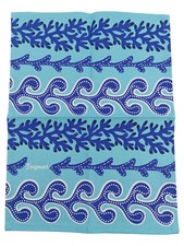 Fragonard Geschirrtuch Blau Baumwolle 44x44cm Abstraktes Muster Logo