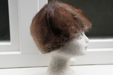 Vintage Hut Braun Pelz-Optik