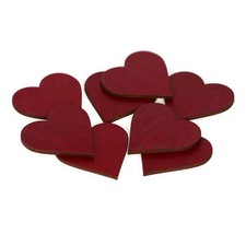 Dunkelrotes Holzherz -