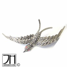 Silber Brosche Schwalbe im Art