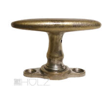 Fensterolive antik 1920er Fenstergriff alt Messing oval vernickelt 42mm