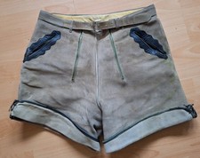 alte 60er Jahre  Trachten Lederhose,  Größe  50 , Wildleder, gay,
