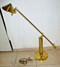 alte Hustadt  -Vintage Schreibtisch Halogen Lampe Messing Poliert  (Germany )