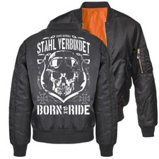 Herren Bomberjacke Biker Stahl verbindet Motorradjacke Größe S bis 7XL chopper