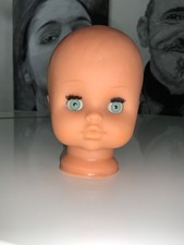 Puppenkopf Kopf für Puppe 1Stück Gummi DDR vintage Klappaugen prima Zustand